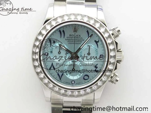 MiroTime 0423 Thermal Daytona 116506 Middle East Edition Bp Maker Best Edition Ice Blue Blue Arabic Dial Diam Bezel On SS Bracelet A 2895